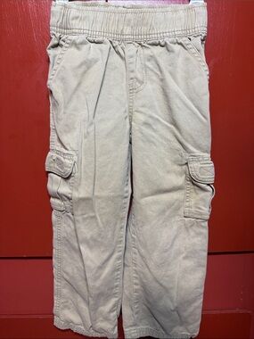 Place Beige Elastic-Waist Cargo Pants